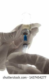 Syringe With Vial Isolated On White