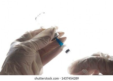 Syringe With Vial Isolated On White