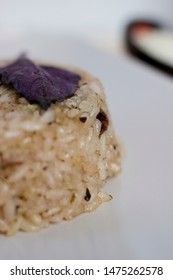 Congri dish of Cuban national cuisine. Macro.