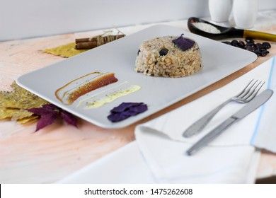 Congri dish of Cuban national cuisine. Congri, Rice with beans, a typical dish of Cuban food. Simple but delicious dish of rice with fried beans and Congri, typical Cuban dish