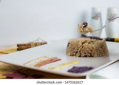 Congri dish of Cuban national cuisine. Congri, Rice with beans, a typical dish of Cuban food. Simple but delicious dish of rice with fried beans and Congri, typical Cuban dish
